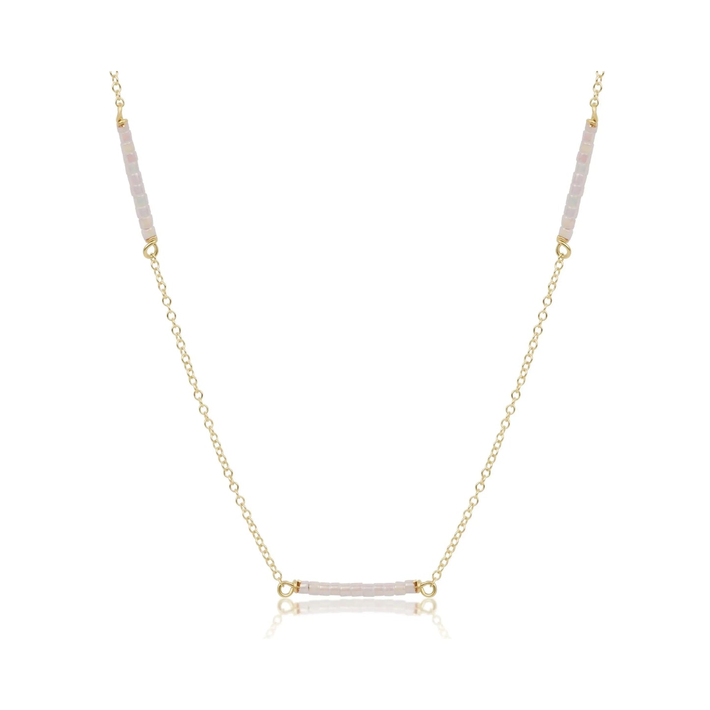 enewton 15" Choker Simplicity Chain Gold - Hope Bliss Silk White