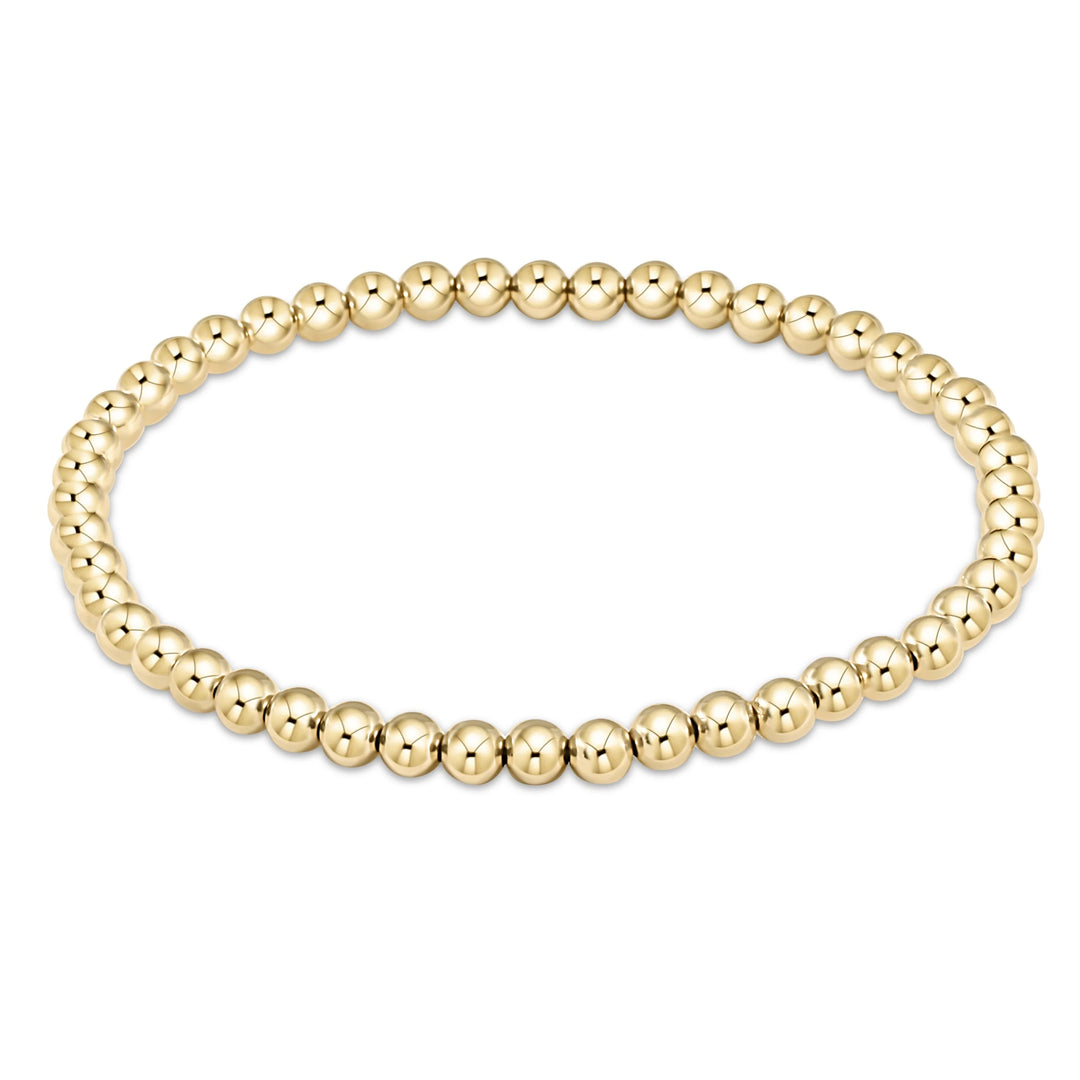 enewton classic gold 4mm bead bracelet 14kt gold-filled extended size 7.25 inch
