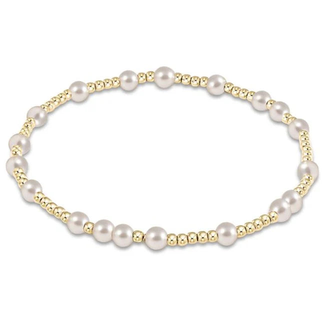 enewton Hope Unwritten 4mm gold-filled bead and pearl bracelet extended 7.25 inch