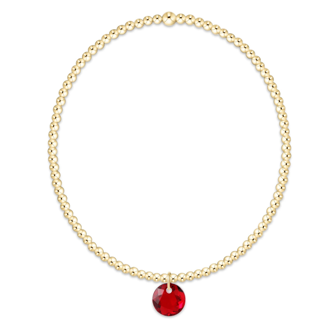 enewton Classic Gold 2mm Bracelet - Reflection Small Charm - 01