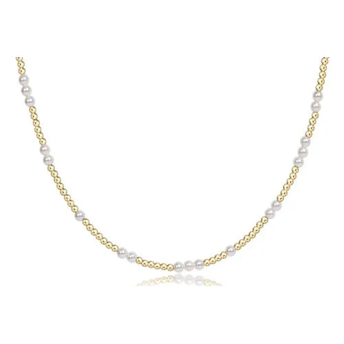 enewton hope unwritten 3mm pearl gold-filled choker necklace