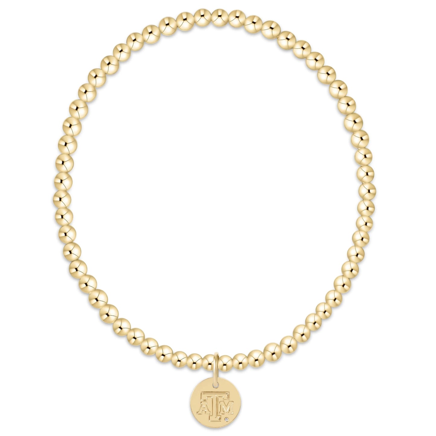 enewton ecollegiate classic gold 3mm bracelet - texas a&m disc