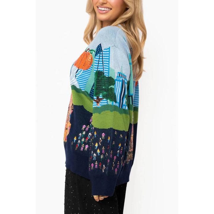 Queen of Sparkle Multi Thanksgiving Parade Sweater