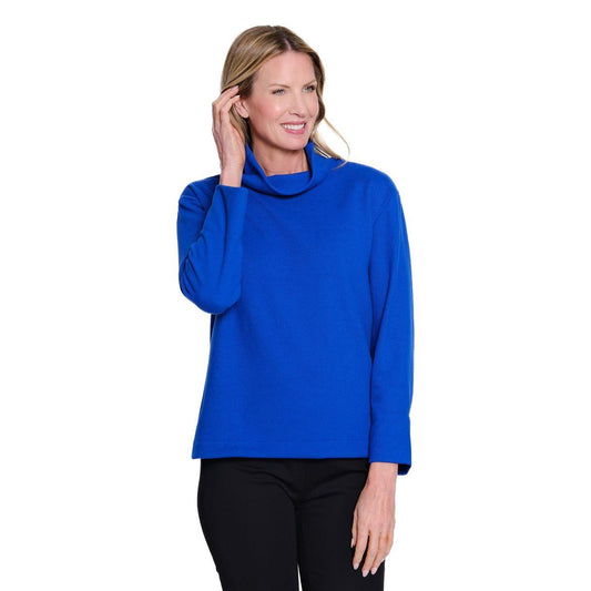 Side Button Turtleneck Top by Multiples