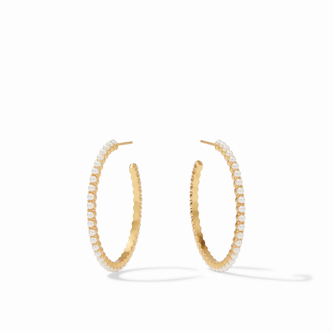 Julie Vos Juliet Pearl Hoop Earrings