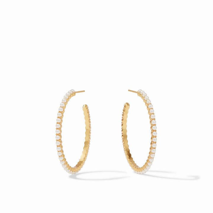 Julie Vos Juliet Pearl Hoop Earrings