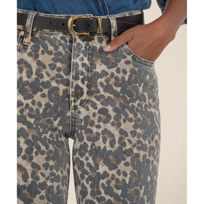 Kelsey High Rise Ankle Flare - Leopard