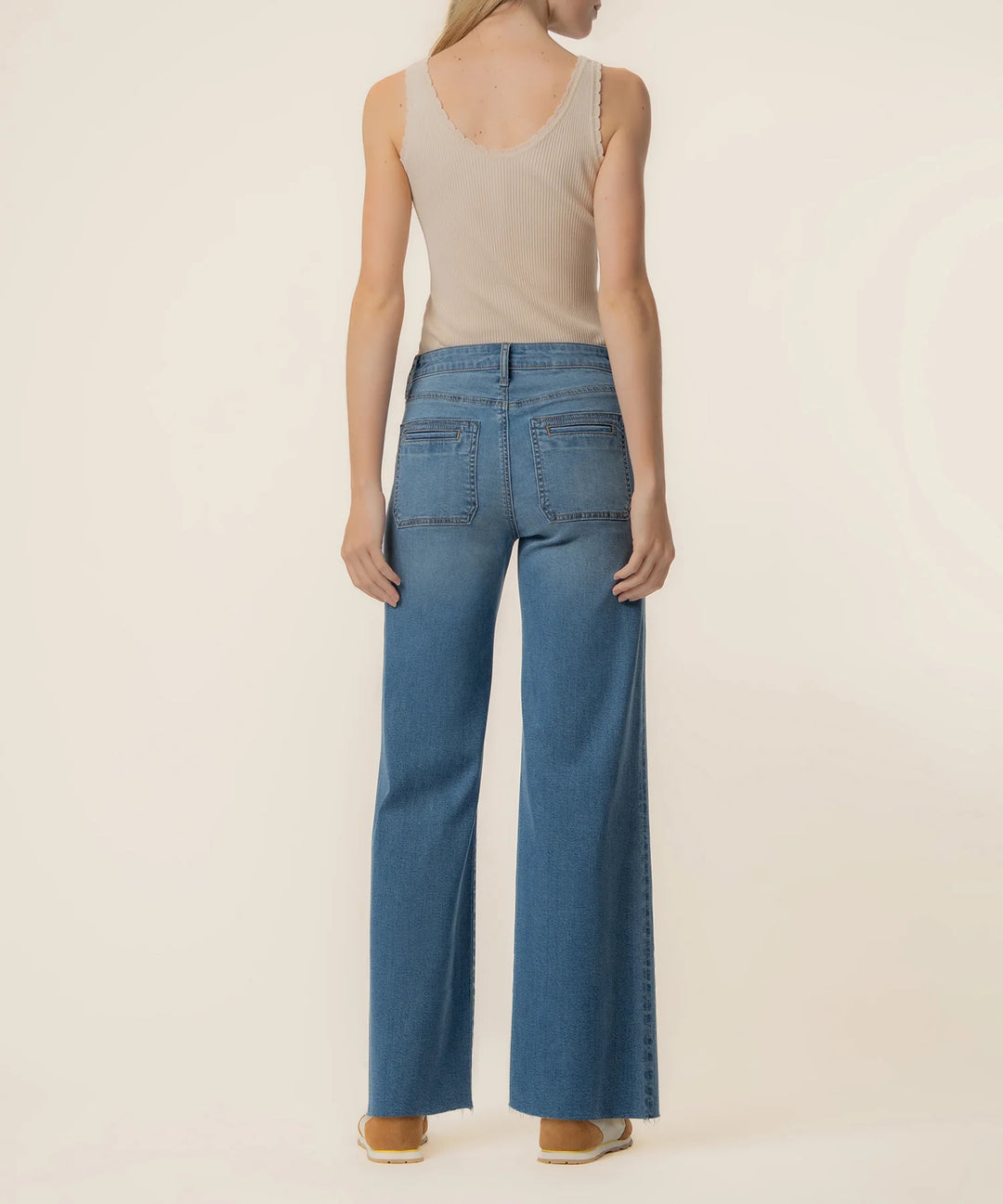 Kut from the Kloth Meg High Rise Wide Leg in Sunny Wash