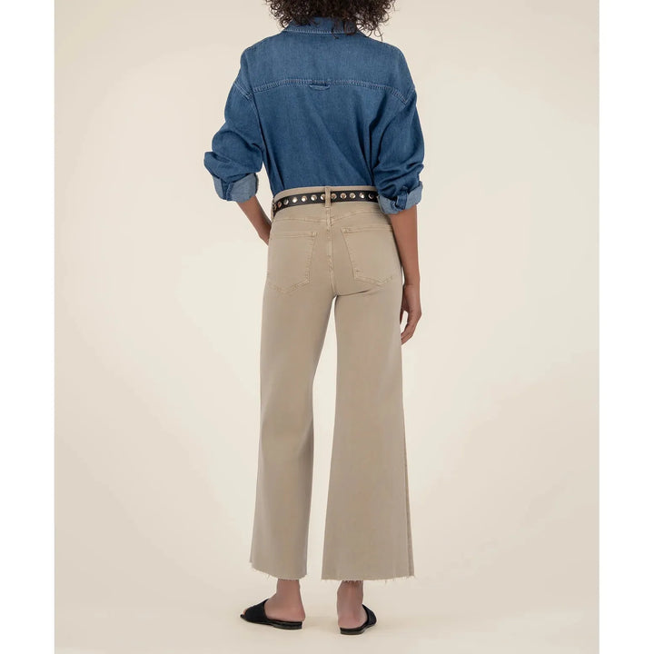 Meg High Rise Wide Leg - Biscuit