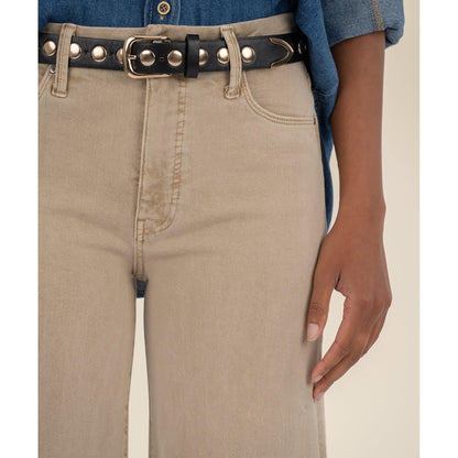 Meg High Rise Wide Leg - Biscuit
