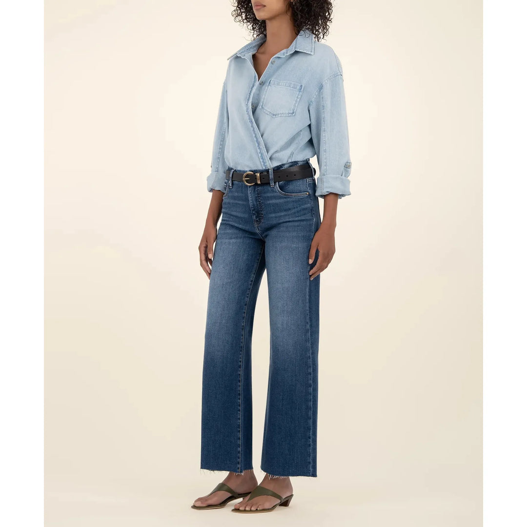 Meg High Rise Wide Leg - Inexhaustible with Dark Base