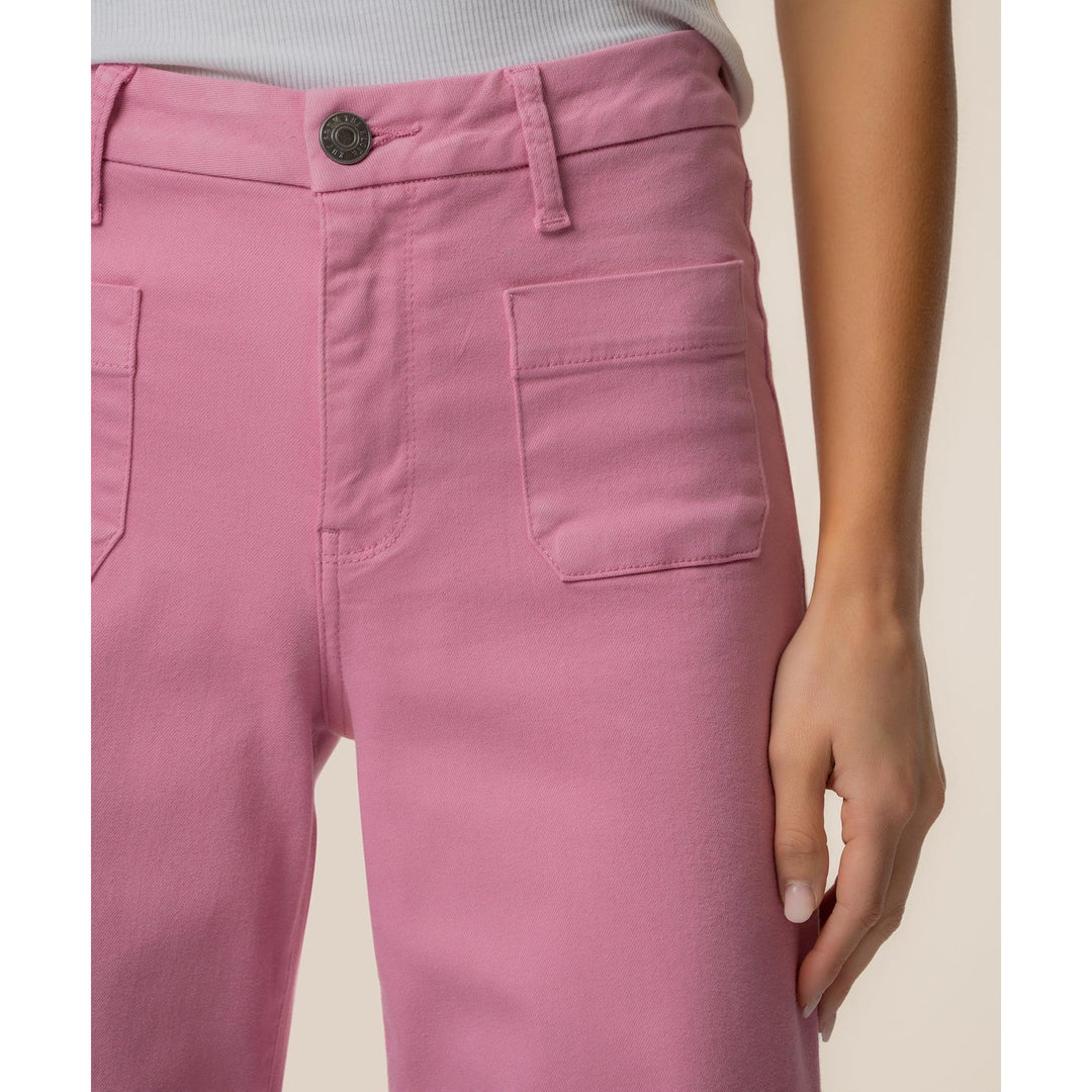 Kut from the Kloth Meg High Rise Wide Leg Pants - Cupcake Pink