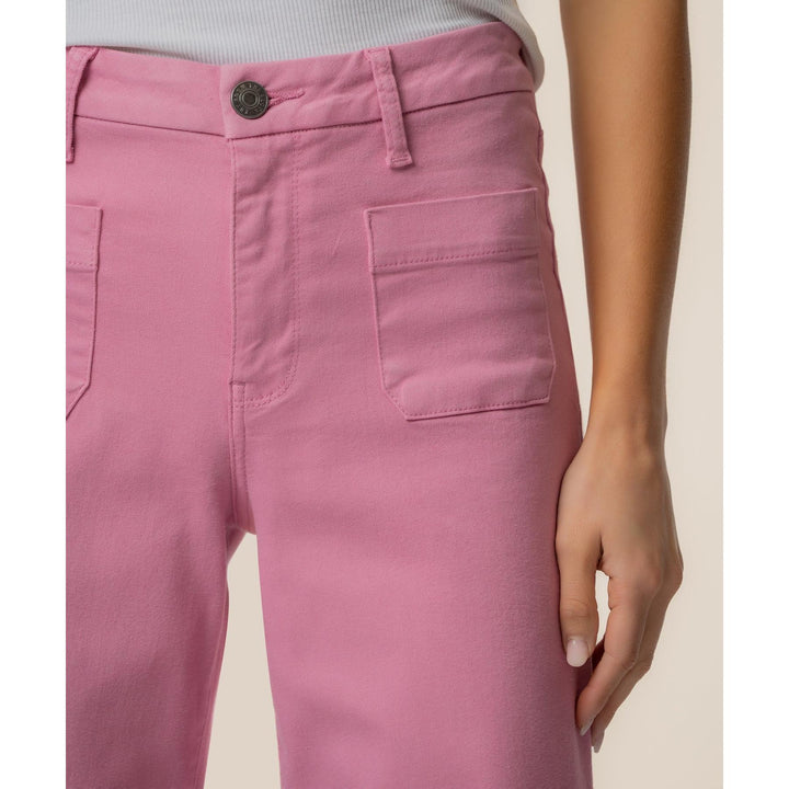 Kut from the Kloth Meg High Rise Wide Leg Pants - Cupcake Pink
