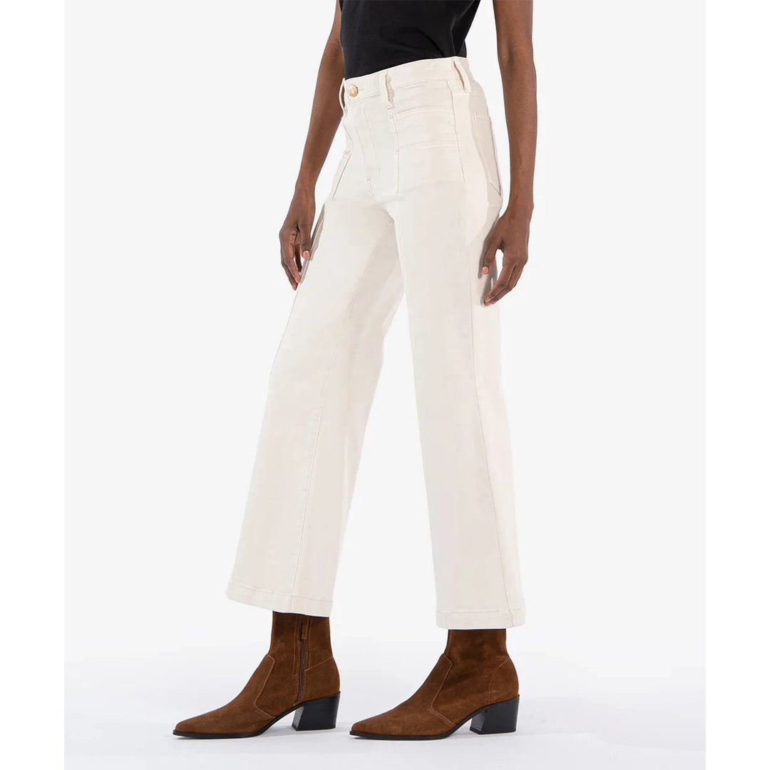 MEG HIGH RISE WIDE LEG DOUBLE FRT PKTS WIDE HEM