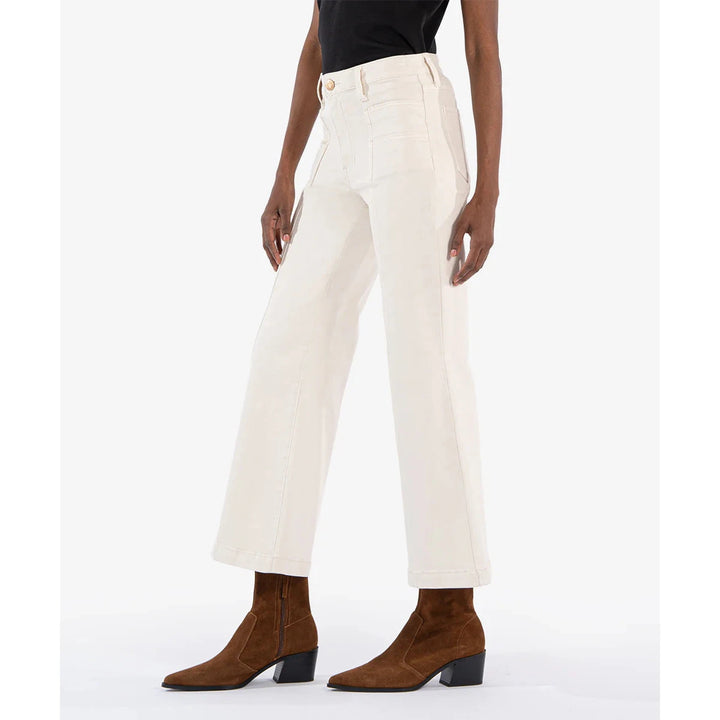 MEG HIGH RISE WIDE LEG DOUBLE FRT PKTS WIDE HEM