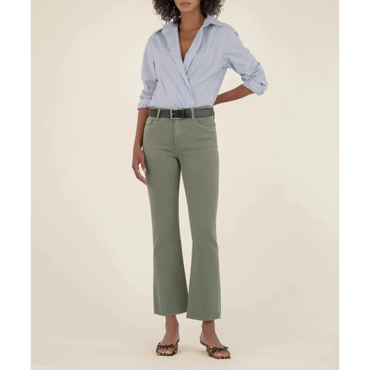 Kelsey High Rise Ankle Flare - Sage