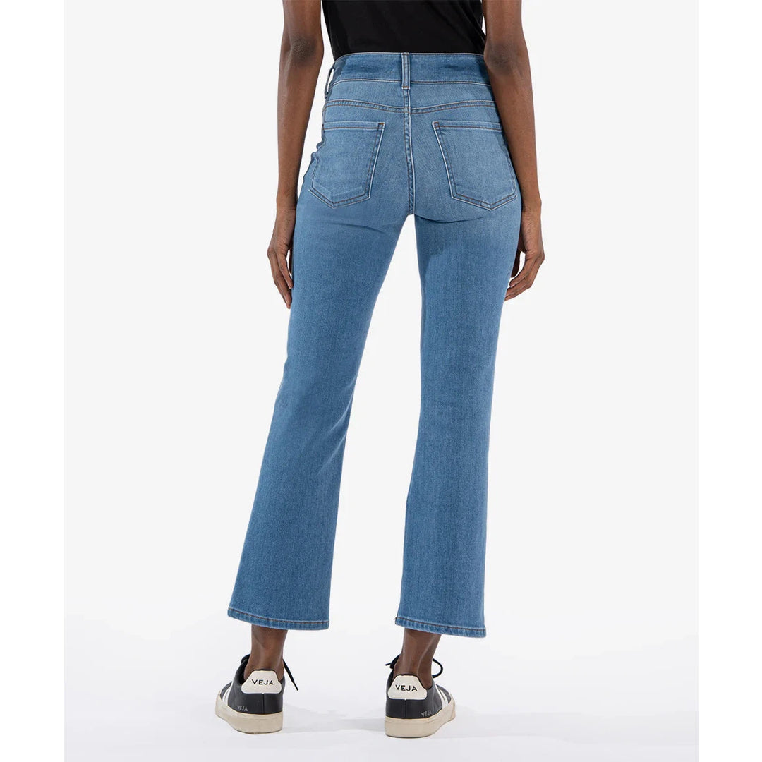 Kelsey High-Rise Ankle Flare-Frt Welt-Double Button