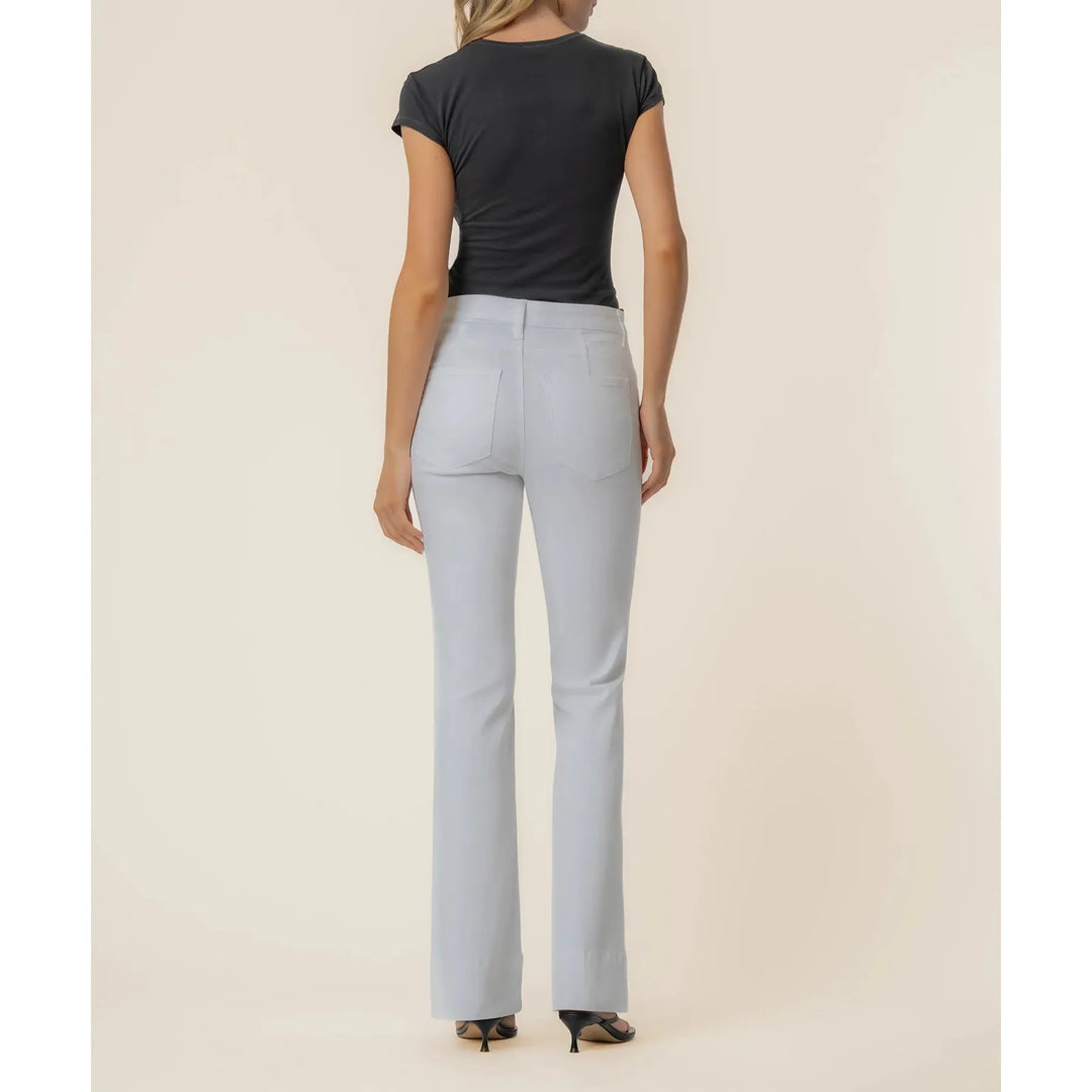 Stella High Rise Fab AB Flare Back Darts with Wide Hem - Optic White