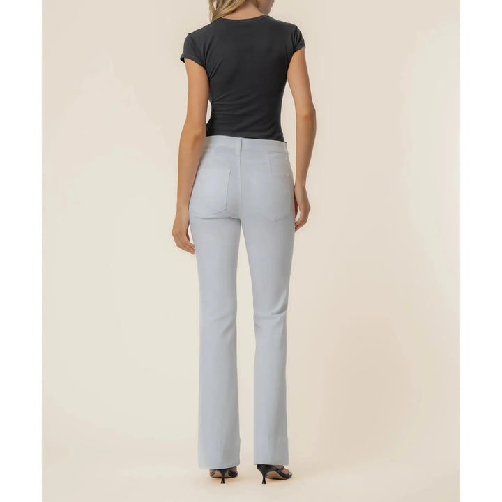 Stella High Rise Fab AB Flare Back Darts with Wide Hem - Optic White