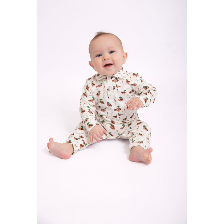 Goosies Sweatshirt Polo Romper Mallard Drake detail view 3
