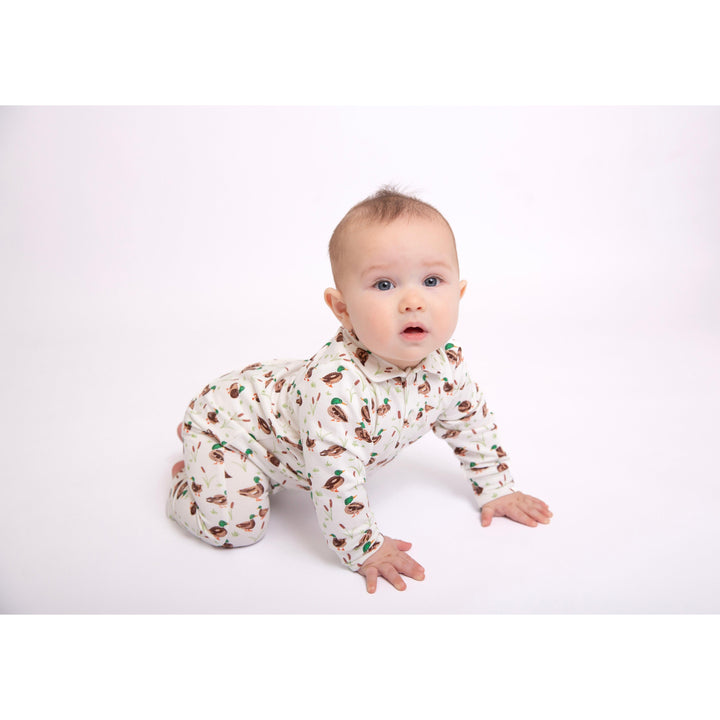 Goosies Sweatshirt Polo Romper Mallard Drake