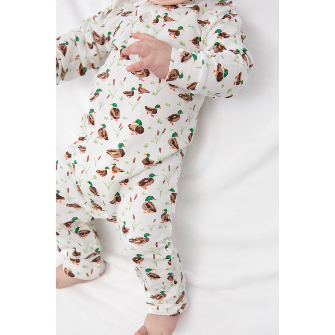 Goosies Sweatshirt Polo Romper Mallard Drake detail view 2