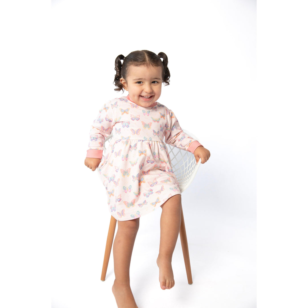Goosies Sweatshirt Pocket Dress Butterfly Bliss