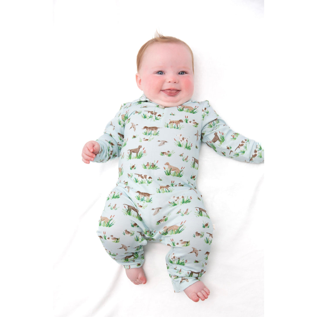 Goosies Sweatshirt Polo Romper Delta Dogs