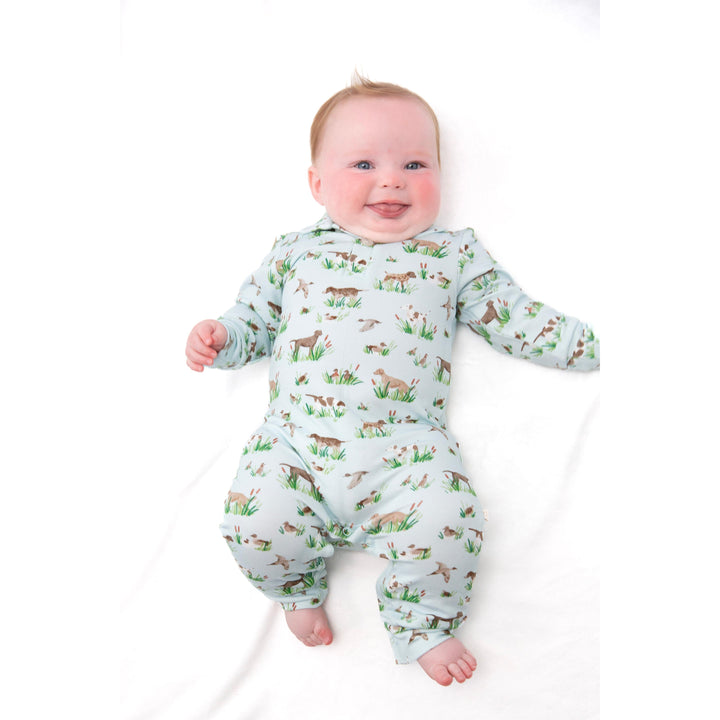Goosies Sweatshirt Polo Romper Delta Dogs