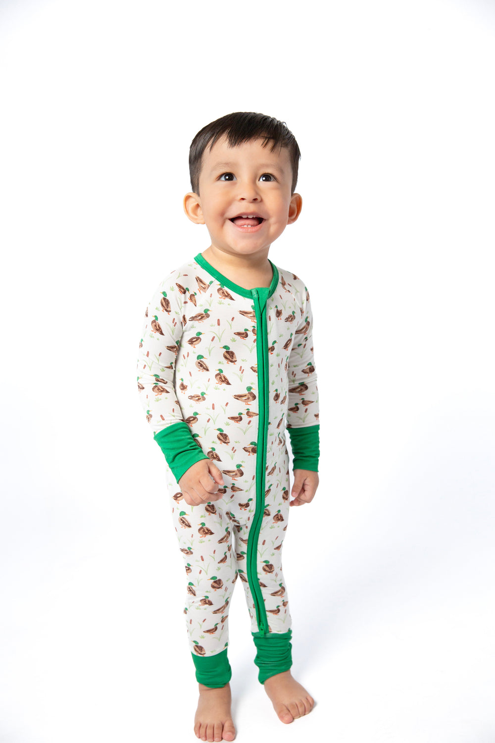 Goosies LS Zip PJs Mallard Drake detail view 2