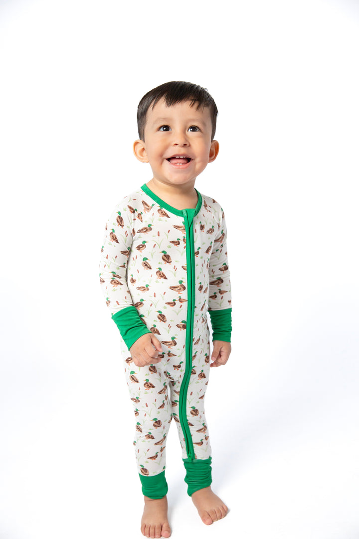 Goosies LS Zip PJs Mallard Drake detail view 2