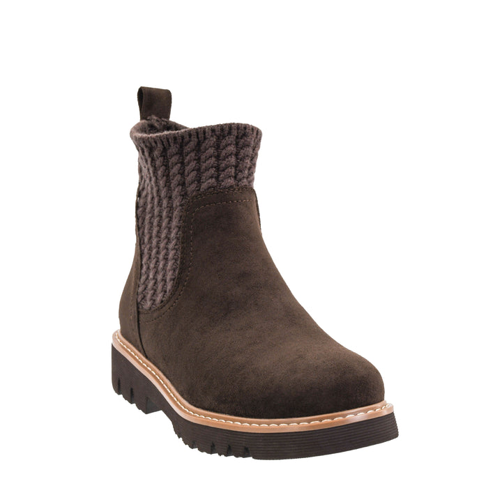 Corkys Keep Me Warm Bootie - Chocolate Faux Suede
