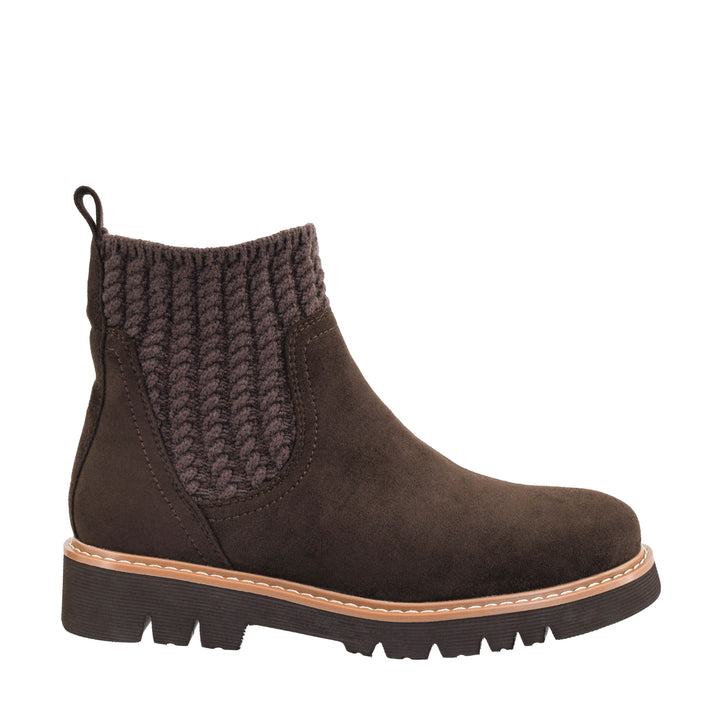 Corkys Keep Me Warm Bootie - Chocolate Faux Suede