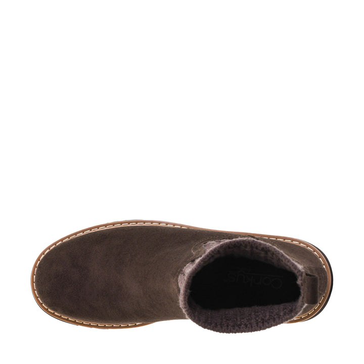 Corkys Keep Me Warm Bootie - Chocolate Faux Suede