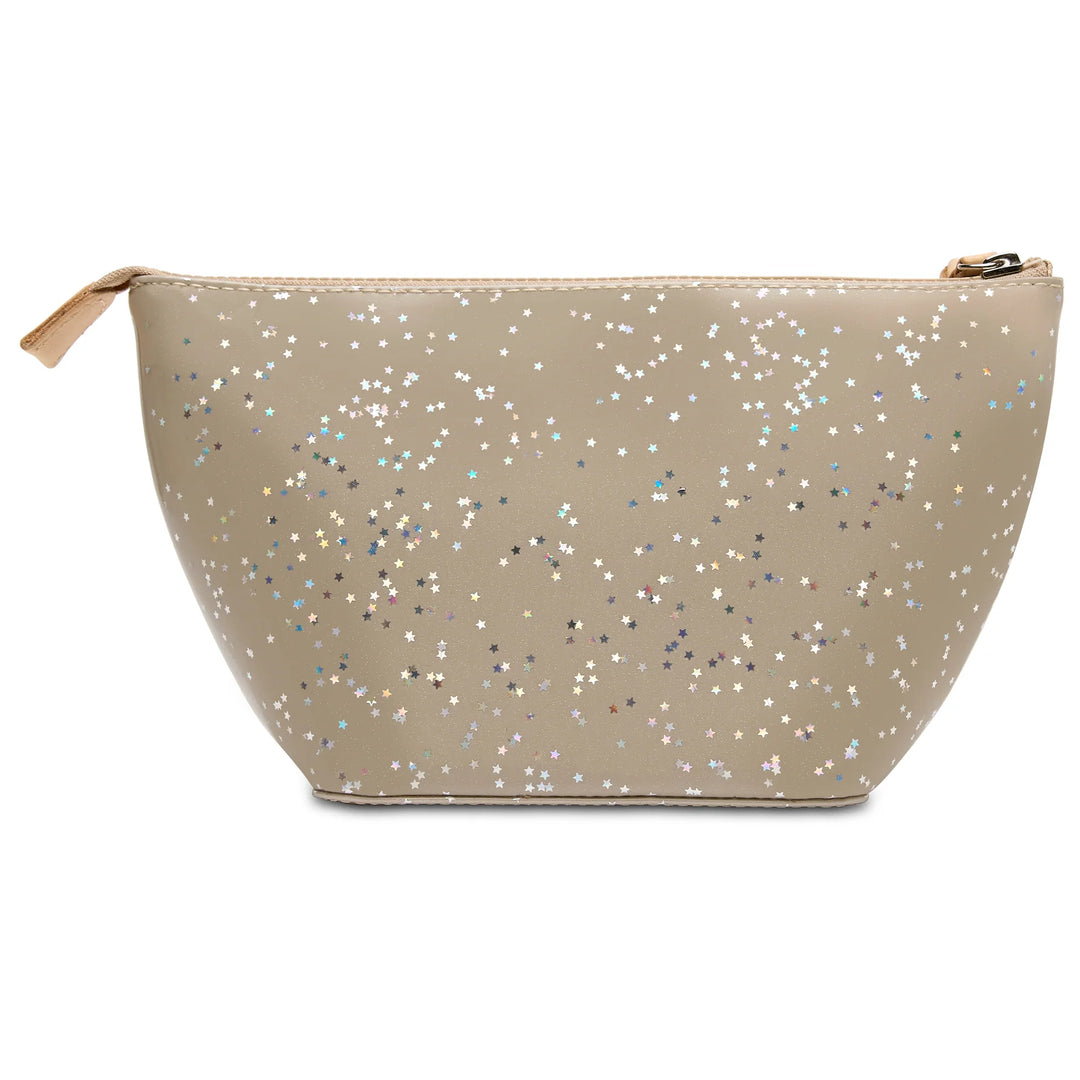 Consuela Faye Large Kit - Dove Grey Glitter Cosmetic &amp; Tech Bag