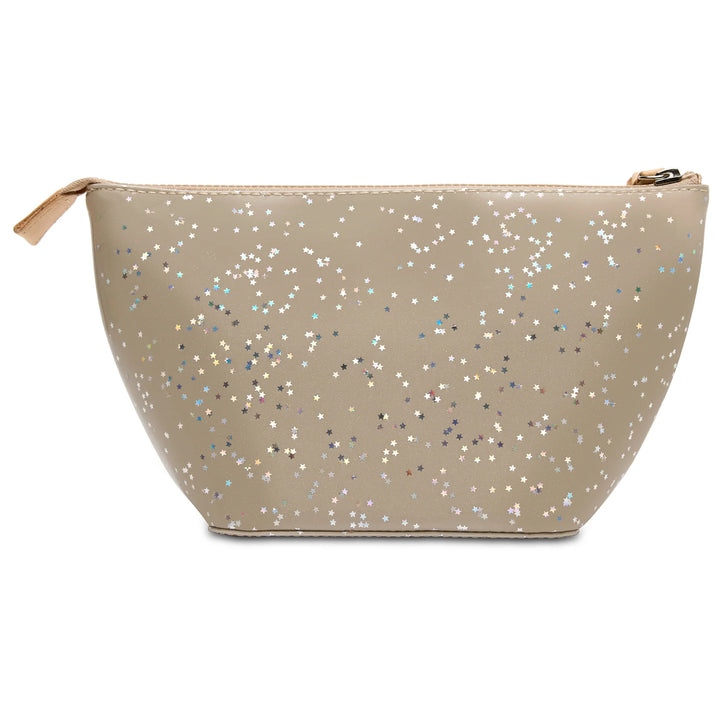 Consuela Faye Large Kit - Dove Grey Glitter Cosmetic &amp; Tech Bag