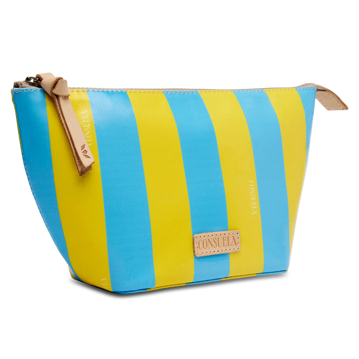 Consuela Surfside Large Kit - Blue &amp; Yellow Striped Cosmetic &amp; Tech Bag