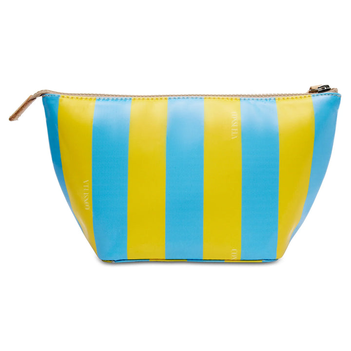 Consuela Surfside Large Kit - Blue &amp; Yellow Striped Cosmetic &amp; Tech Bag