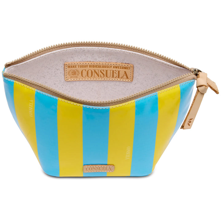 Interior view of the Surfside Large Kit showing the wipeable vinyl lining and spacious storage compartment.