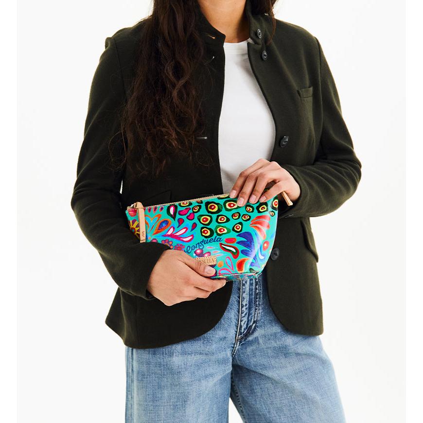Consuela Tasha Large Tool Kit featuring a colorful floral ConsuelaCloth exterior.