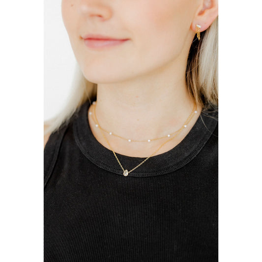 Necklace - Paloma Pear Drop Gold