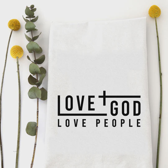 Love God Tea Towel