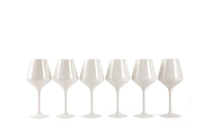 Pop Design Unbreakable Acrylic Stemmed Wine Glasses - White