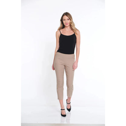 Pull-On Crop Pant With Real Front & Back Pockets - Stone