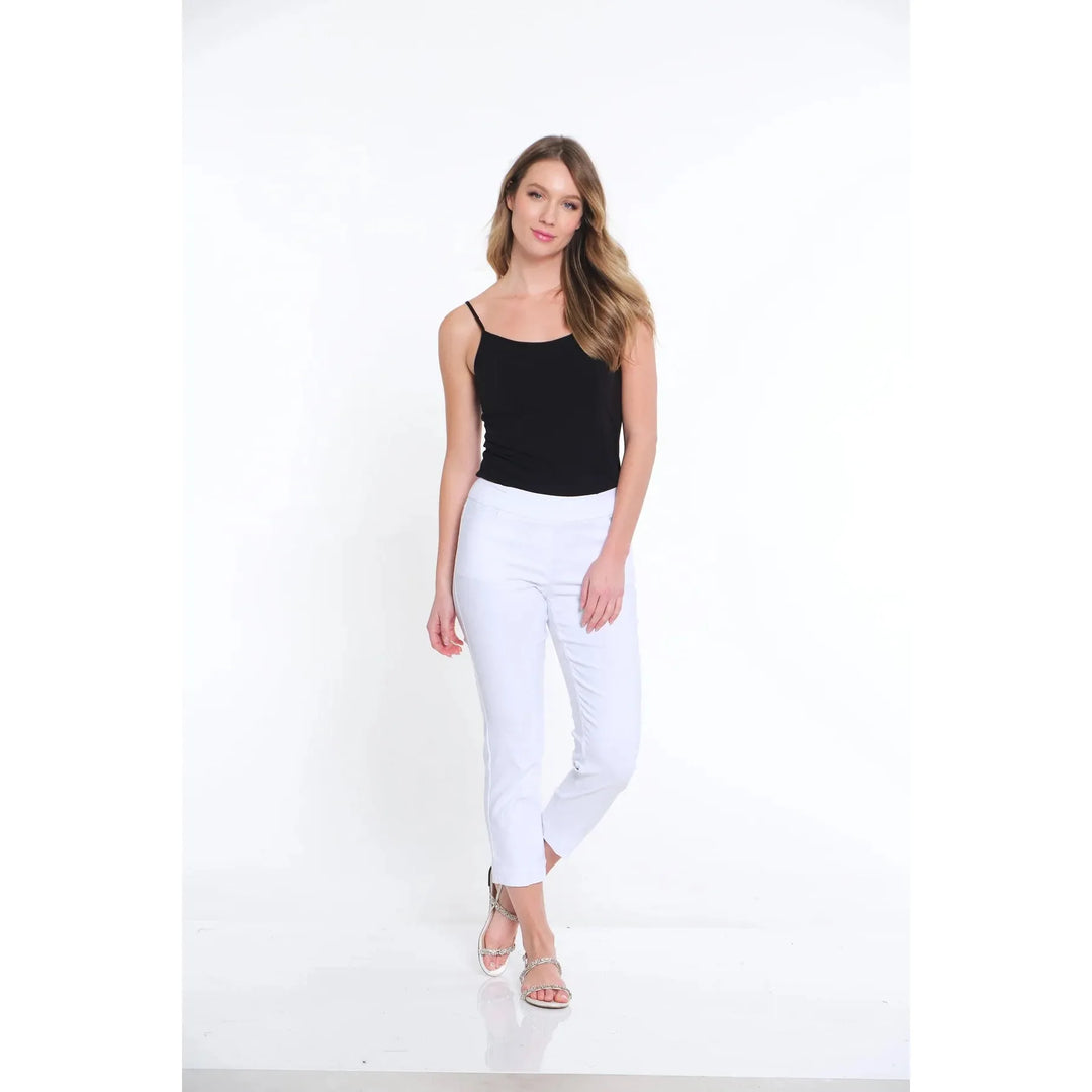 Pull-On Crop Pant With Real Front &amp; Back Pockets - White