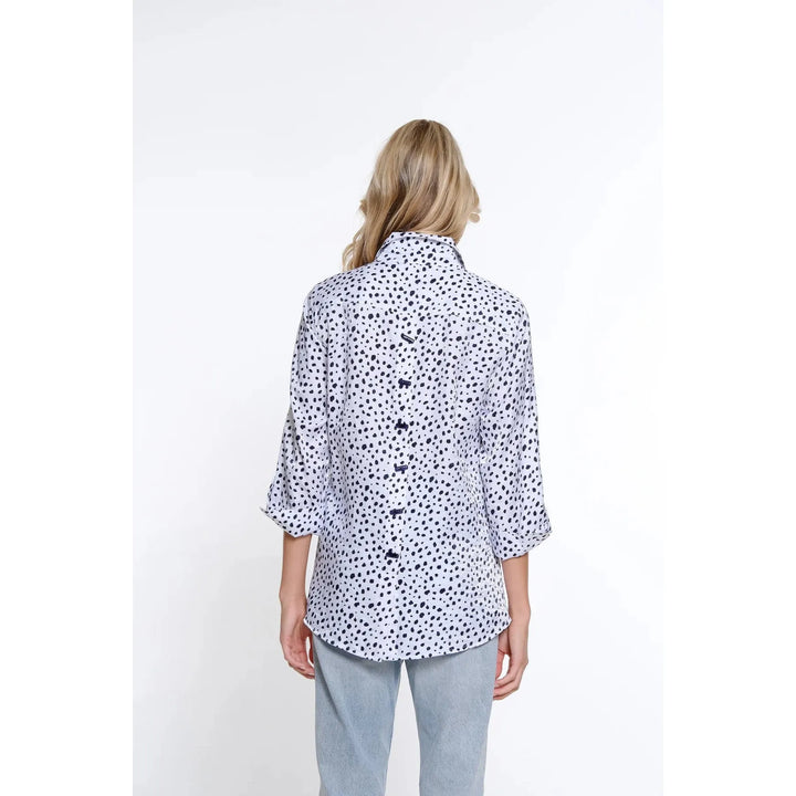 Print Shimmer Shirt - Midnight