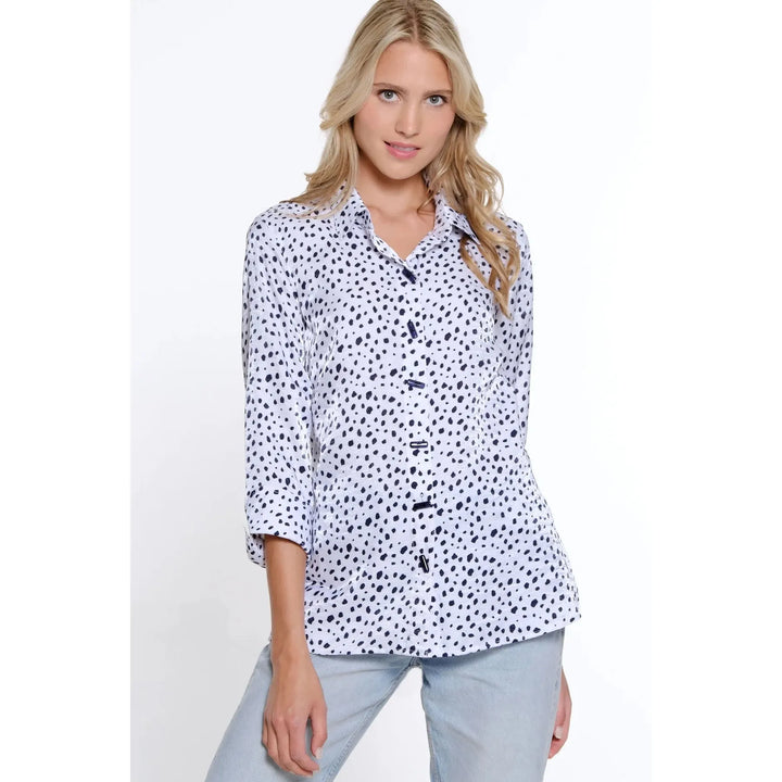 Print Shimmer Shirt - Midnight