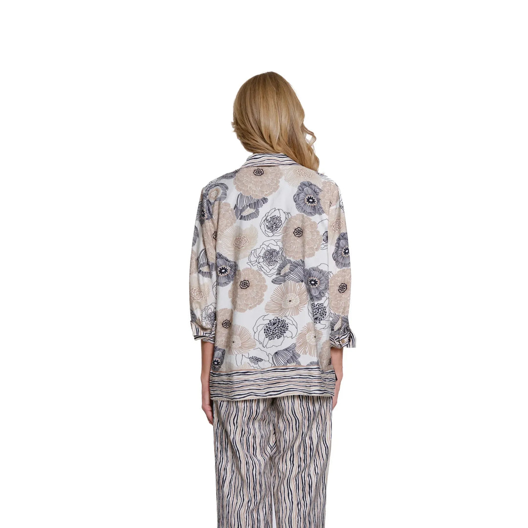 Crinkle Woven Shirt - Black Print