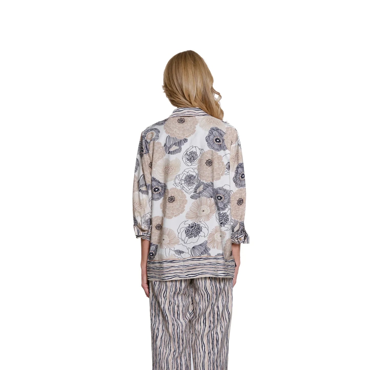 Crinkle Woven Shirt - Black Print