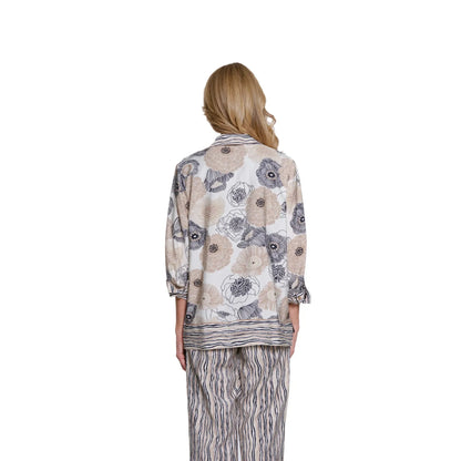 Crinkle Woven Shirt - Black Print